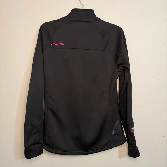Castle X Mid Layer Jacket Womens Sz Small S Full Zip Lightweight Black Pink Snow - Picture 4 of 11